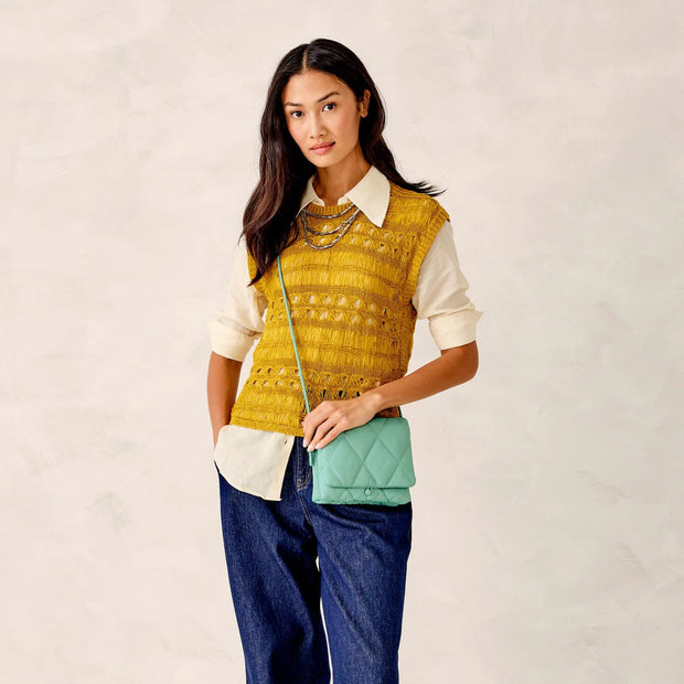 variant:41415737409613 Vera Bradley  Baird Hipster Nylon Beryl Green