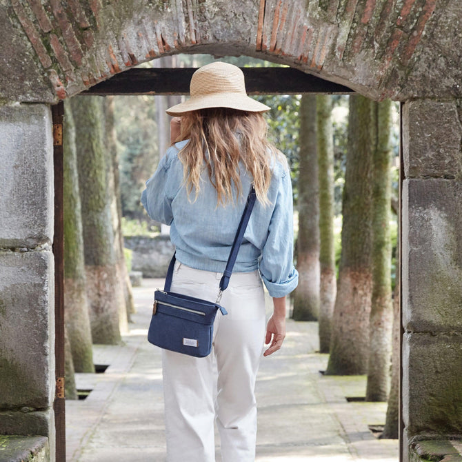 variant:41415626326093 Anti-Theft Heritage Small Crossbody - Indigo