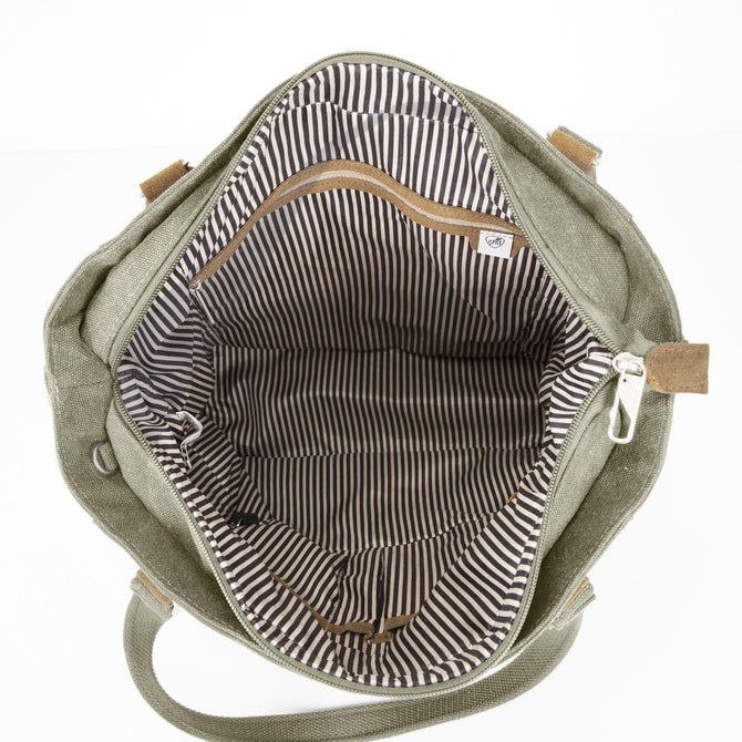 variant:41415626129485 Anti-Theft Heritage Tote - Sage