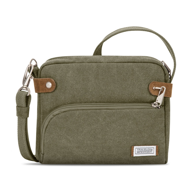 variant:41415625965645 Travelon Anti-Theft Heritage Crossbody - Sage