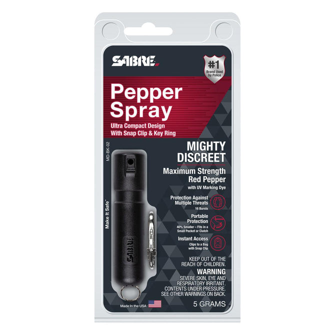variant:41415701135437 Sabre Mighty Discreet Pepper Spray Black