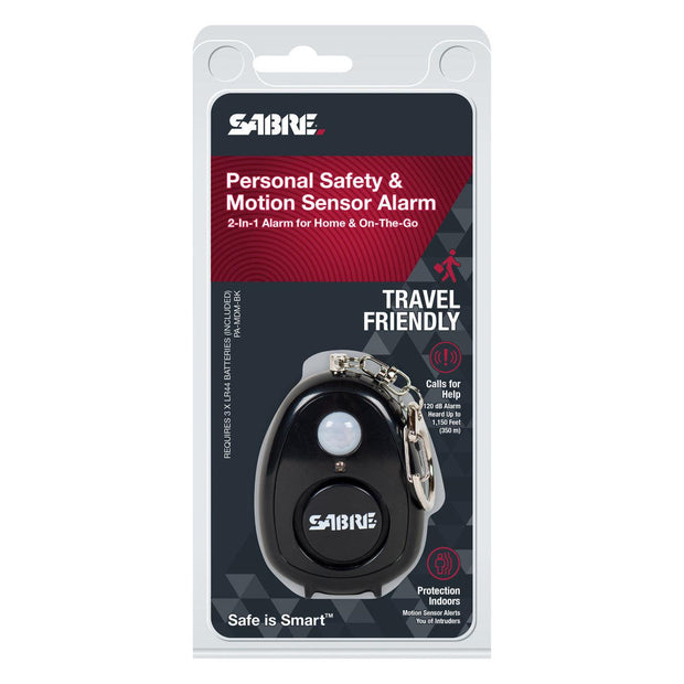 variant:41415696056397 Sabre 2-in-1 Personal Alarm & Motion Detector Black