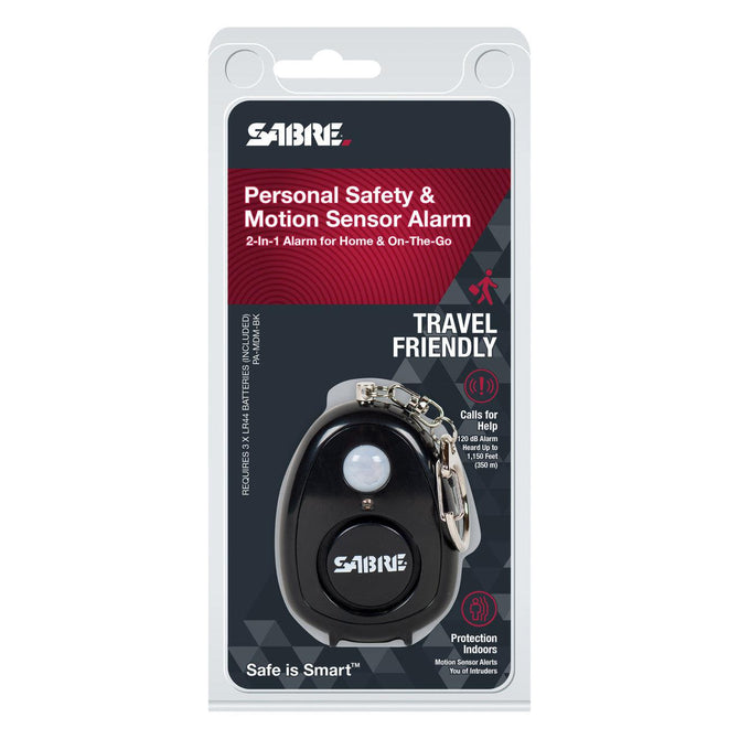 variant:41415696056397 Sabre 2-in-1 Personal Alarm & Motion Detector Black