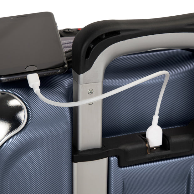 variant:41415697334349 RBH Rodeo Drive 2.0 Hardside Carry-On Spinner Luggage Silver Blue