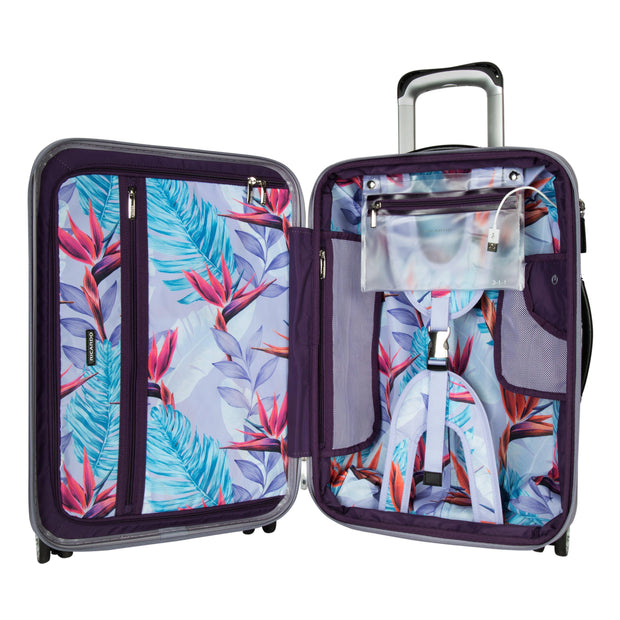 variant:41415697301581 RBH Rodeo Drive 2.0 Hardside Carry-On Spinner Luggage Silver Lilac