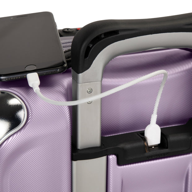 variant:41415697301581 RBH Rodeo Drive 2.0 Hardside Carry-On Spinner Luggage Silver Lilac
