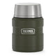 variant:41903167766605 16 oz. Stainless Steel Food Jar w Folding Spoon Matte Army Green
