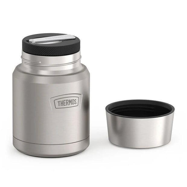 variant:41903143125069 16 oz Stainless Steel Food Jar w/ Spoon Matte Stainless Steel 