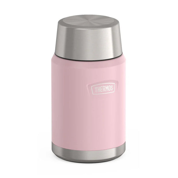 variant:41903142600781 24 oz Stainless Steel Food Jar w/ Spoon Sunset Pink