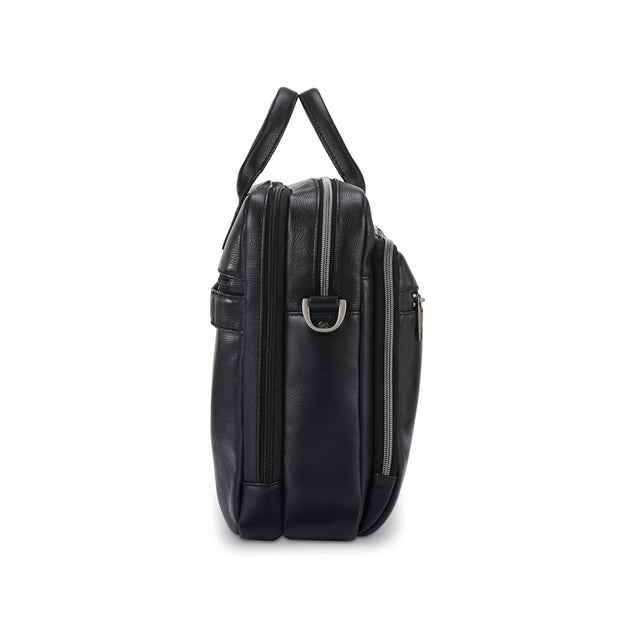 variant:43759270822080 Samsonite Classic Leather Toploader Black