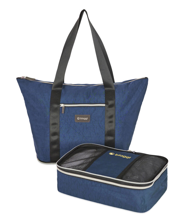 variant:41415739048013 Biaggi Carry Cube Tote Navy 