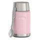 variant:41903142600781 24 oz Stainless Steel Food Jar w/ Spoon Sunset Pink