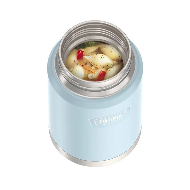 variant:41903142568013 24 oz Stainless Steel Food Jar w/ Spoon Glacier