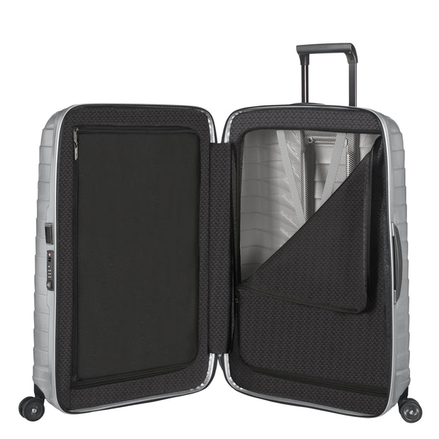 variant:44550608257216 Samsonite Proxis Large Checked Spinner Silver