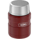 variant:41903167733837 16 oz. Stainless Steel Food Jar w Folding Spoon Matte Red