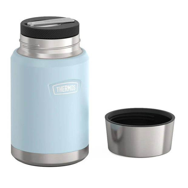 variant:41903142568013 24 oz Stainless Steel Food Jar w/ Spoon Glacier