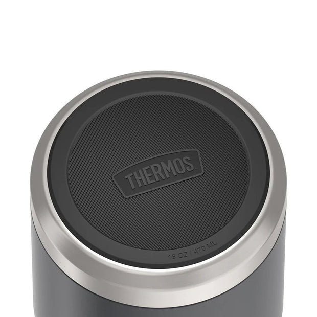 variant:41903143256141 16 oz Stainless Steel Food Jar w/ Spoon Granite