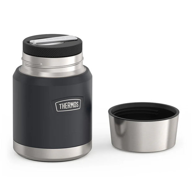 variant:41903143256141 16 oz Stainless Steel Food Jar w/ Spoon Granite