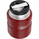 variant:41903167733837 16 oz. Stainless Steel Food Jar w Folding Spoon Matte Red