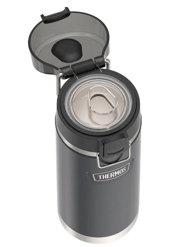 variant:41903165243469 Thermos 18 oz Stainless Steel Kids Water Bottle w/ Spout Lid Granite