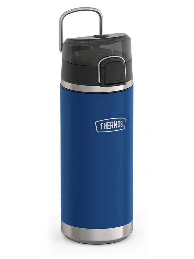 variant:41903165276237 Thermos 18 oz Stainless Steel Kids Water Bottle w/ Spout Lid Navy