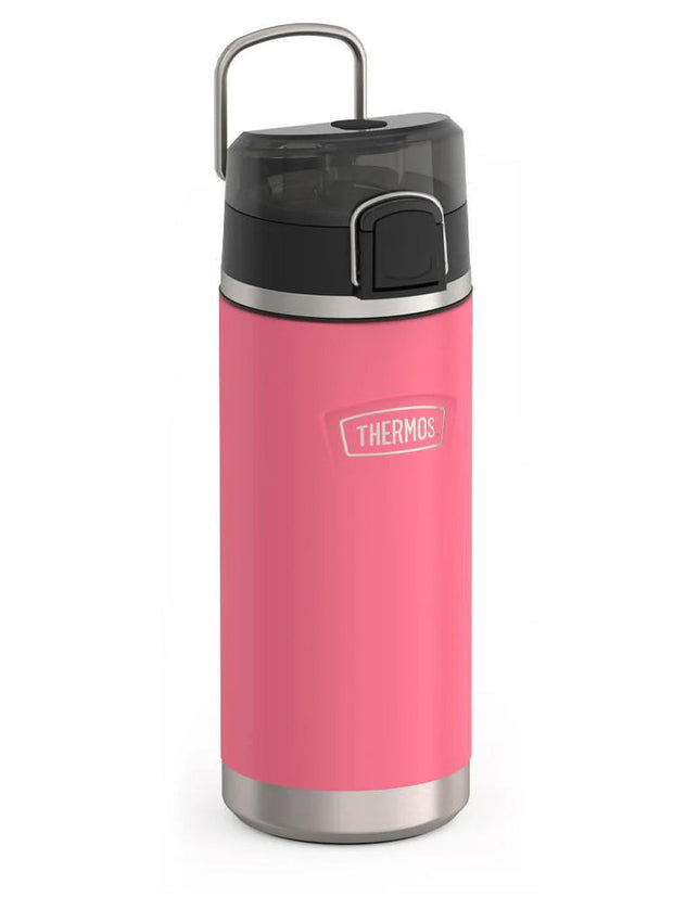 variant:41903165374541 Thermos 18 oz Stainless Steel Kids Water Bottle w/ Spout Lid Pink