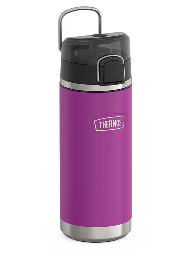 variant:41903165210701 Thermos 18 oz Stainless Steel Kids Water Bottle w/ Spout Lid Plum