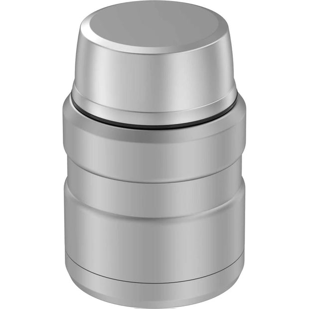 variant:41903167799373 16 oz. Stainless Steel Food Jar w Folding Spoon Matte Stainless Steel 