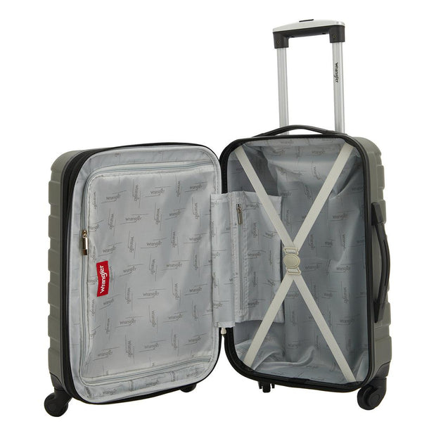 variant:41415690944589 Wrangler Durham 4 Piece Hardside Luggage Set Green