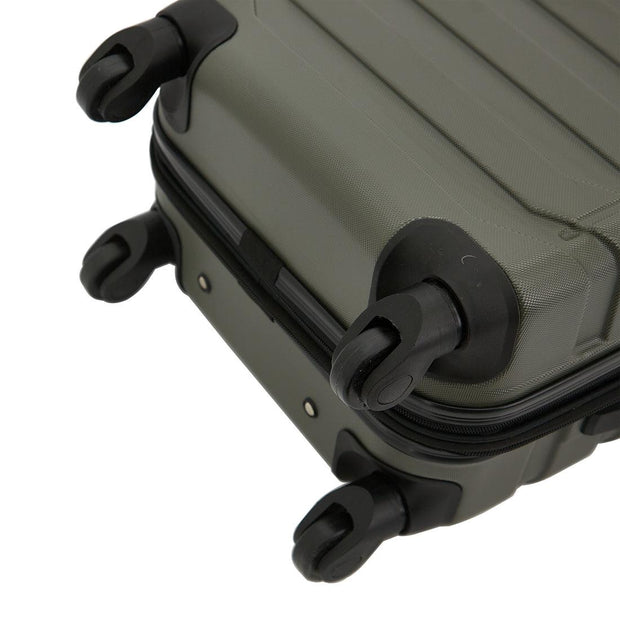 variant:41415690944589 Wrangler Durham 4 Piece Hardside Luggage Set Green