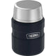 variant:41903167701069 16 oz. Stainless Steel Food Jar w Folding Spoon Matte Midnight Blue