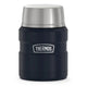 variant:41903167701069 16 oz. Stainless Steel Food Jar w Folding Spoon Matte Midnight Blue