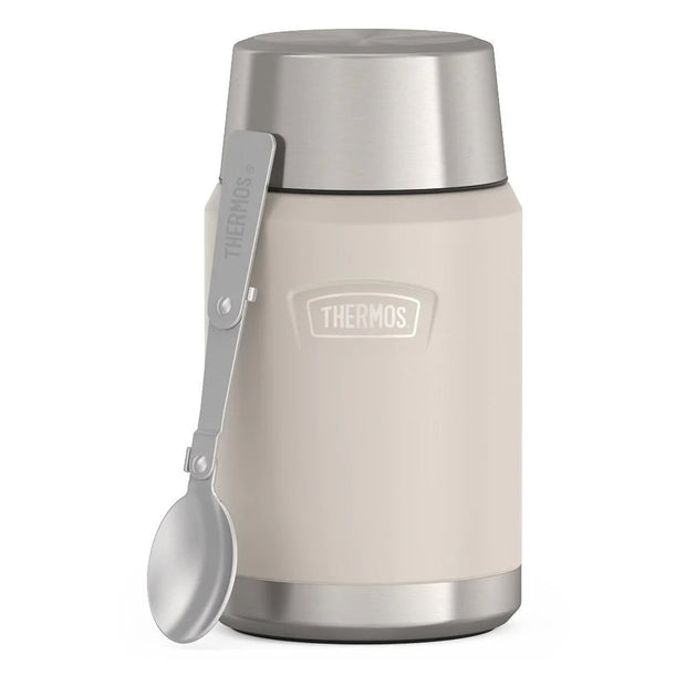 variant:41903142535245 24 oz Stainless Steel Food Jar w/ Spoon Sandstone