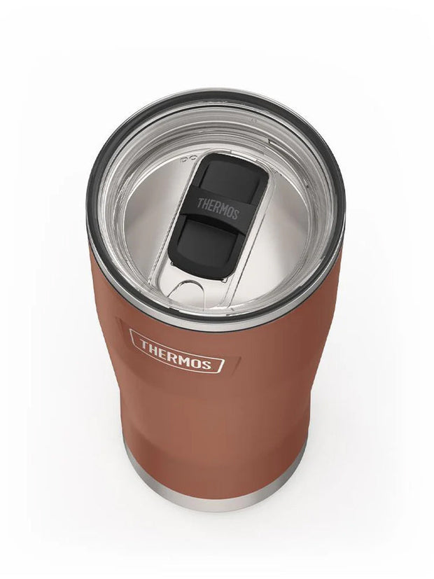 variant:41903149383757 Thermos 24oz Icon Stainless Steel Cold Cup w/ Slide Lock Saddle