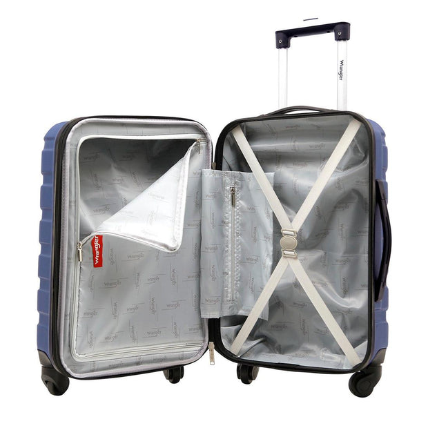 variant:41415690911821 Wrangler Durham 4 Piece Hardside Luggage Set Blue