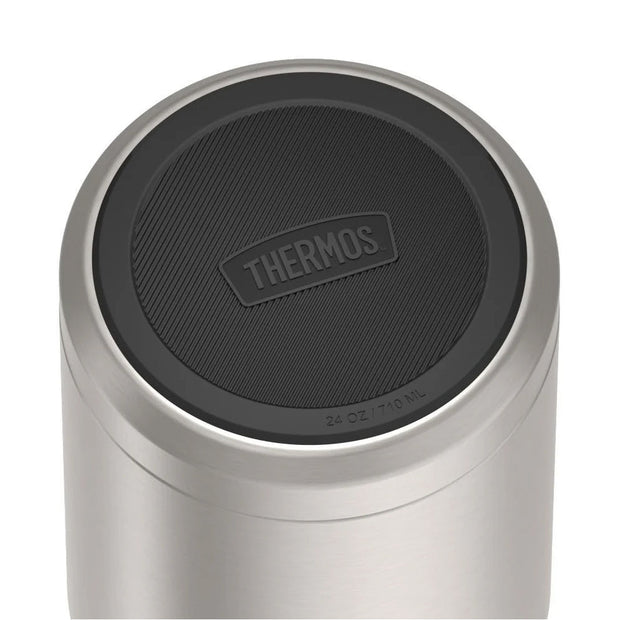 variant:41903142502477 24 oz Stainless Steel Food Jar w/ Spoon Matte Stainless Steel 
