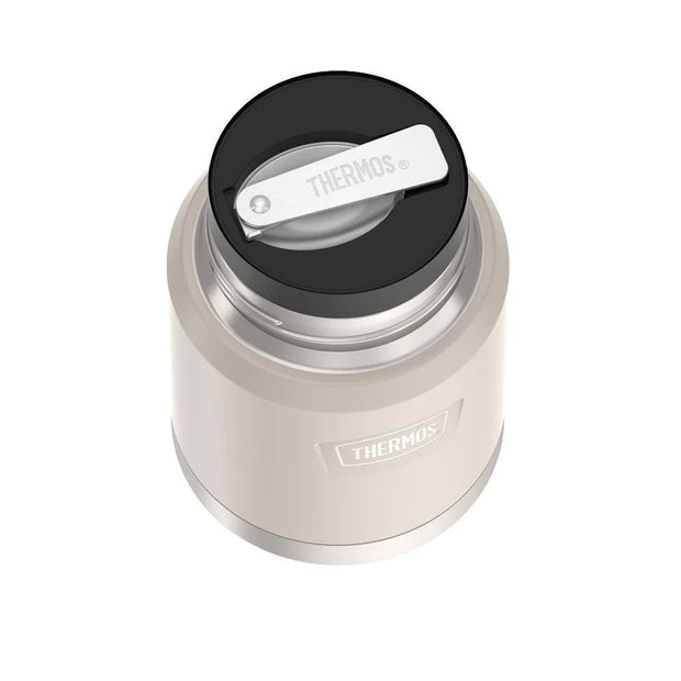 variant:41903143157837 16 oz Stainless Steel Food Jar w/ Spoon Sandstone