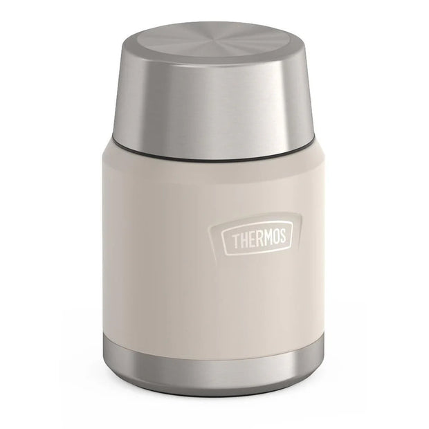 variant:41903143157837 16 oz Stainless Steel Food Jar w/ Spoon Sandstone
