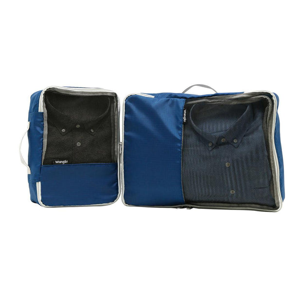 variant:41415690911821 Wrangler Durham 4 Piece Hardside Luggage Set Blue