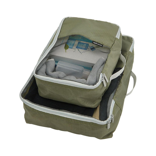 variant:41415690944589 Wrangler Durham 4 Piece Hardside Luggage Set Green