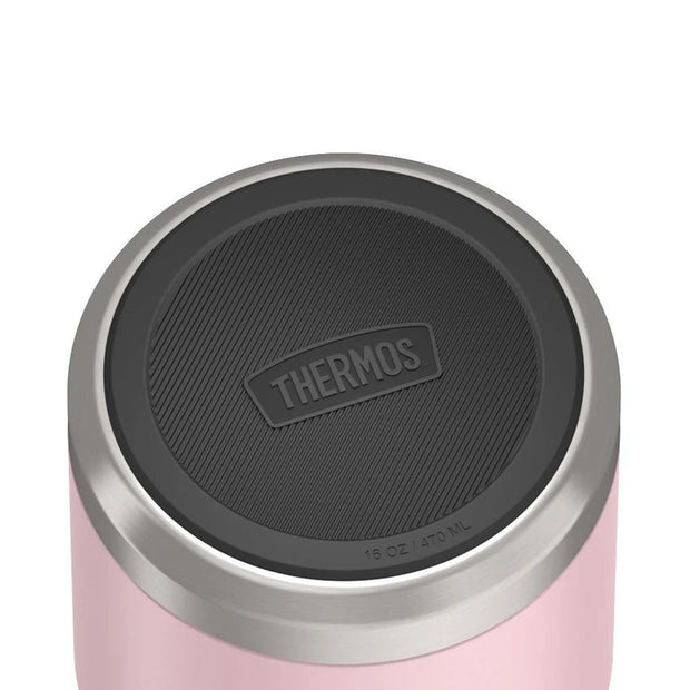 variant:41903143223373 16 oz Stainless Steel Food Jar w/ Spoon Sunset Pink