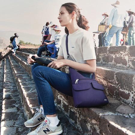 variant:41415607025741 Travelon Anti Theft Classic Crossbody Purple