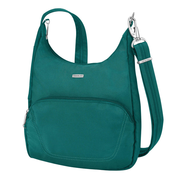 variant:41415638220877 travelon Essential Messenger Bag spruce