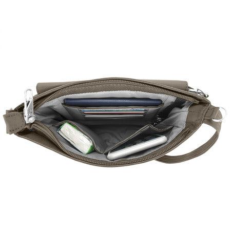 variant:41415639892045 travelon Mini Shoulder Bag nutmeg