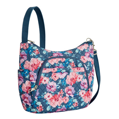 variant:41415632453709 Travelon Anti-Theft Classic Bucket Bag Blossom Floral