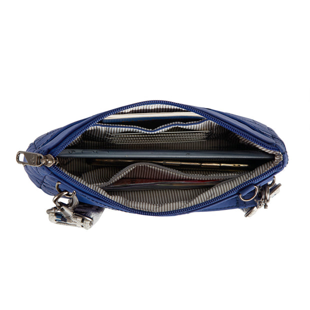 variant:41415634288717 Travelon - Anti-Theft BoHo Clutch Crossbody Blue Boho