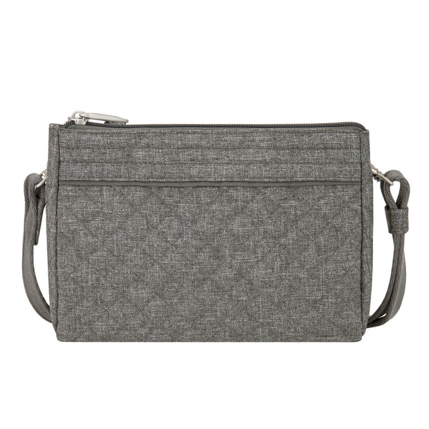 variant:41415634419789 Travelon - Anti-Theft BoHo Clutch Crossbody - Gray Heather