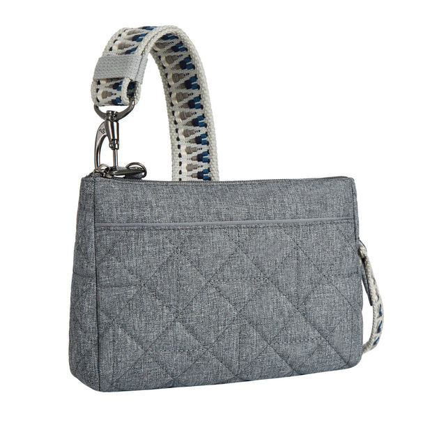 variant:41415634321485 Travelon - Anti-Theft BoHo Clutch Crossbody Gray Boho
