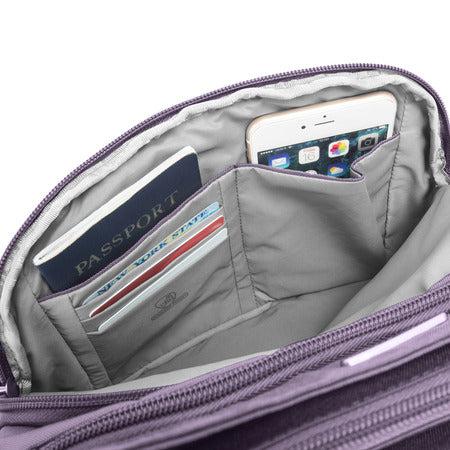 variant:41415643594829 travelon North/South Crossbody purple