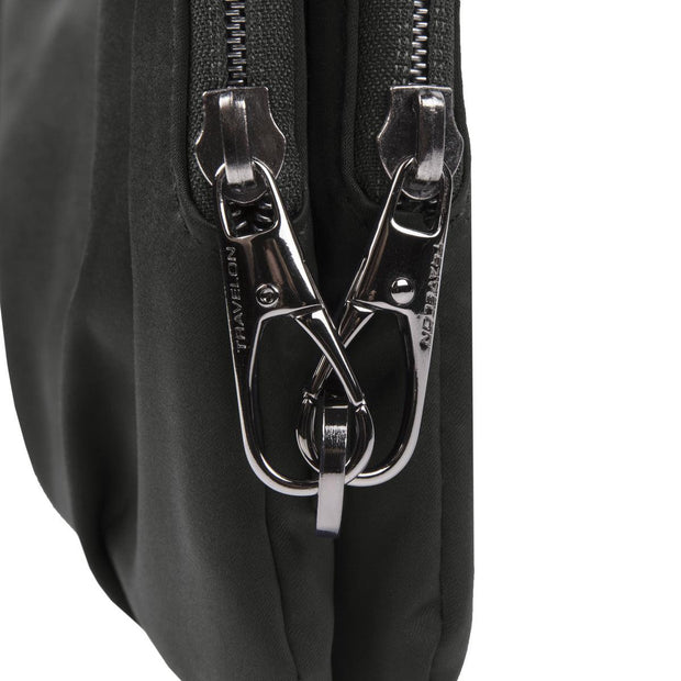 variant:41415690518605 Travelon Parkview Anti-Theft Double Zip Crossbody Clutch - Black